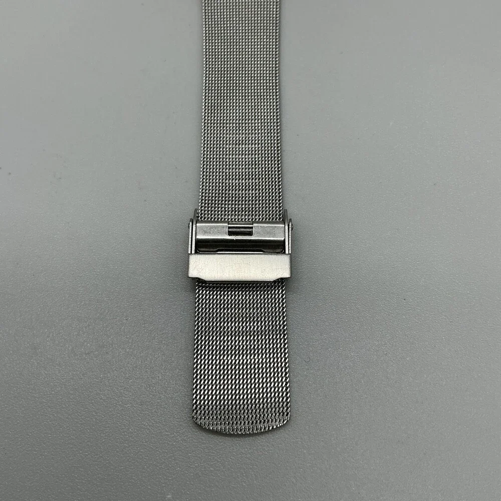 Skagen Mens Watch 34mm Black Dial Great Lakes Logo Mesh Stainless New Battery